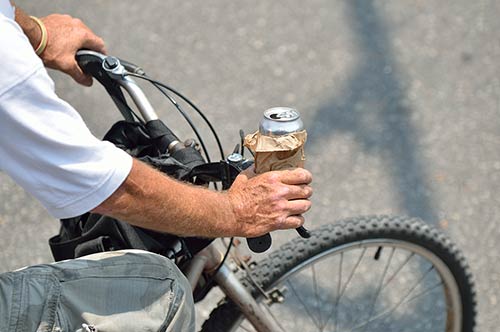 ビールを飲んだあと 自転車